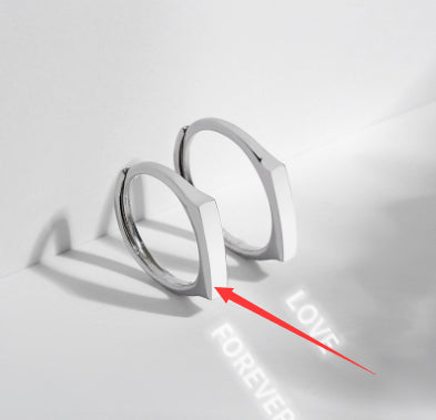 S925 Sterling Silver Hidden Love Pattern Ring | Couple Surprise Ring
