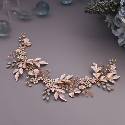 Crystal Diamond Hair Accessories | Alloy Korean Gold Electroplated
