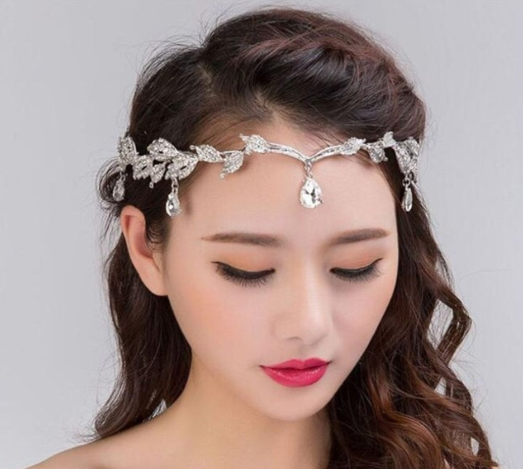 Rhinestone Eyebrow Pendant | Alloy Full Diamond Bridal Face Chain