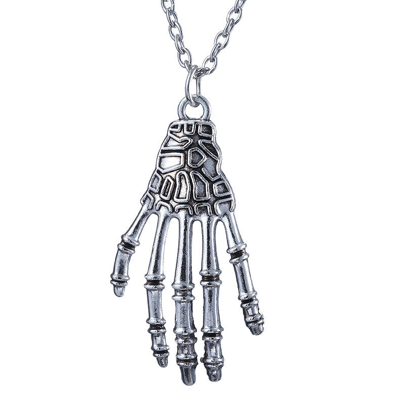 Punk Retro Paw Print Pendant Necklace in Stainless Steel