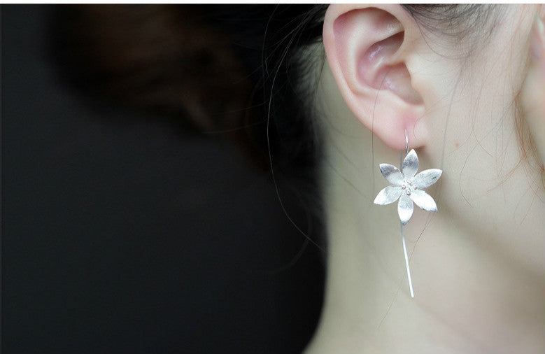 Lotus Stud Earrings | 925 Silver Korean Style Floral