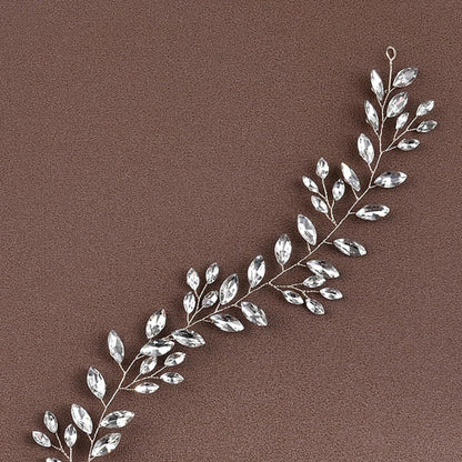 Horse Eye Rhinestone Chain Headband | Crystal Flower KC Gold Silver
