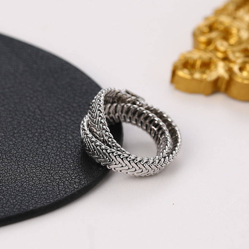 Double Stacked Band Ring for Women | Minimalist Two-Band Design