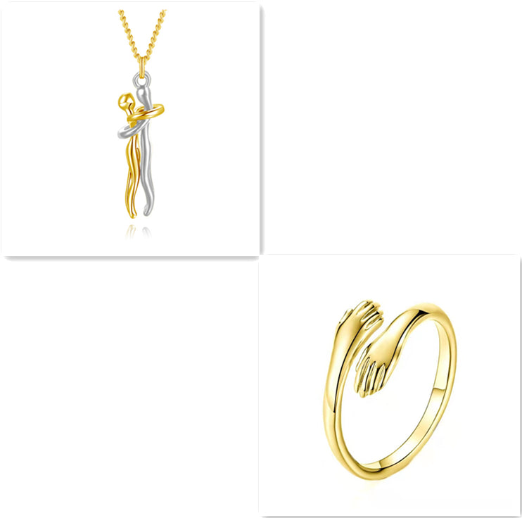 Love Hug Pendant Necklace | Unisex Collarbone Chain