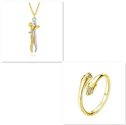 Love Hug Pendant Necklace | Unisex Collarbone Chain