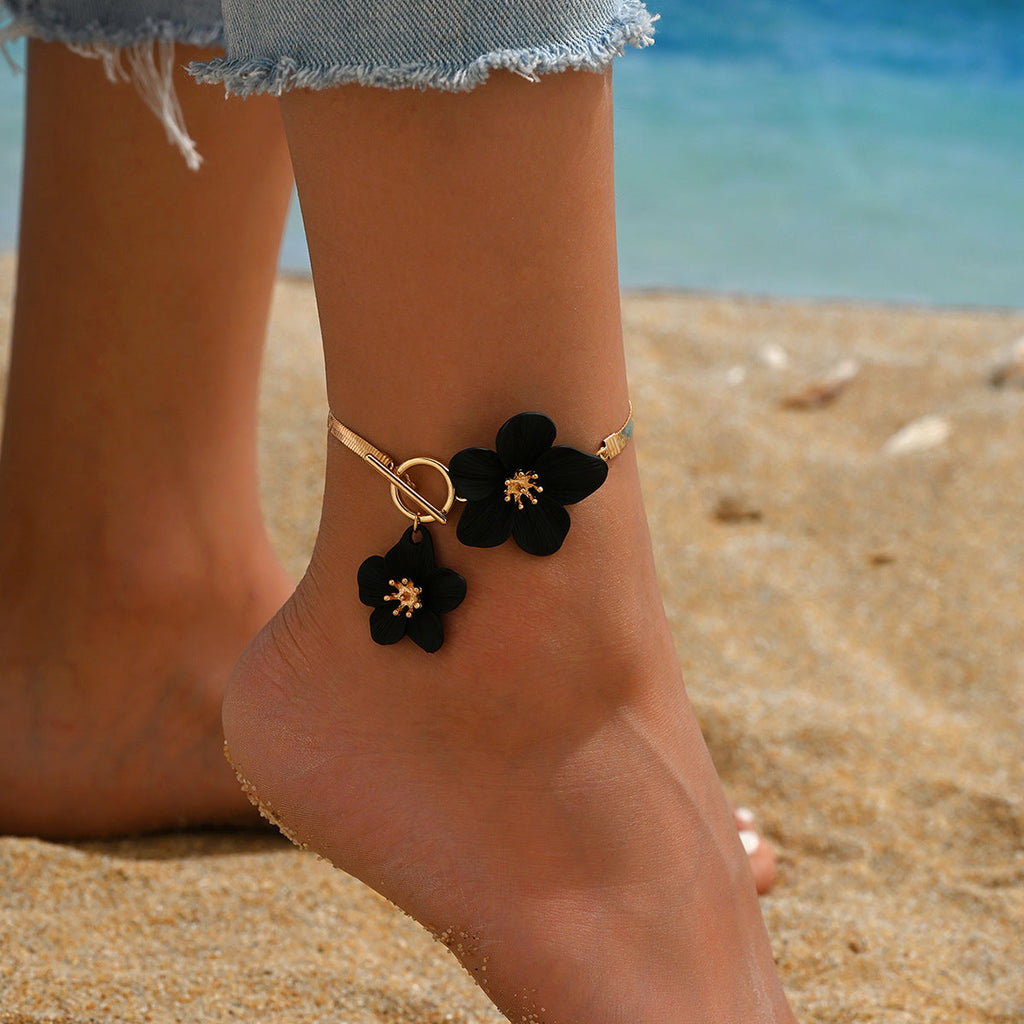 Flower Anklet OT Buckle | Iron Elegant Multi-Colour