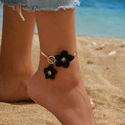Flower Anklet OT Buckle | Iron Elegant Multi-Colour