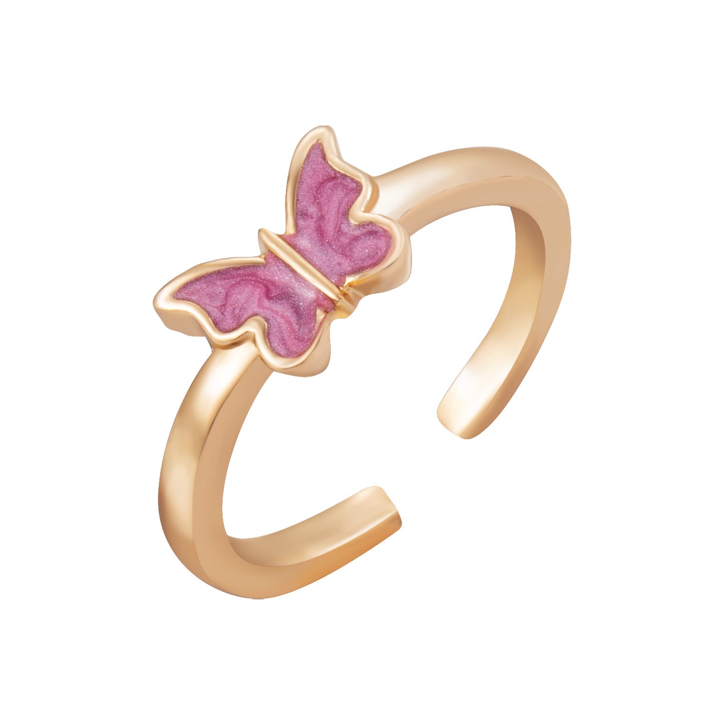 Butterfly 2-Piece Couple Ring Set | Punk INS Style Gold Silver