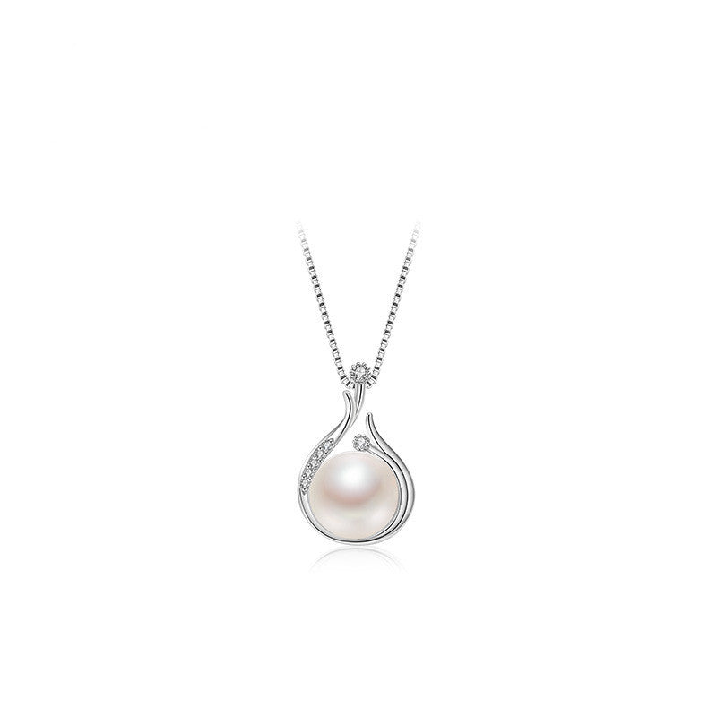 S925 Silver Natural Freshwater Pearl Necklace | Sweater Chain