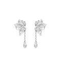 S999 Silver Butterfly Tassel Earrings | Sweet Korean Style Sterling