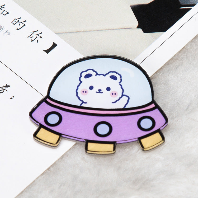 Cartoon Acrylic Astronaut Brooch | Spaceman Badge Bag Pendant