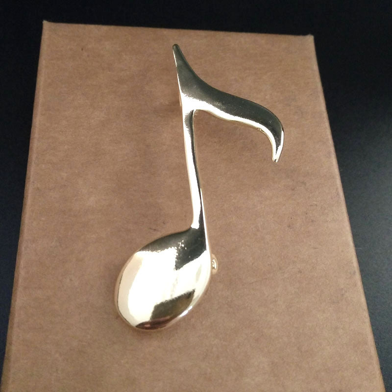 Musical Note Brooch | Alloy Electroplated Yellow Celebrity Street