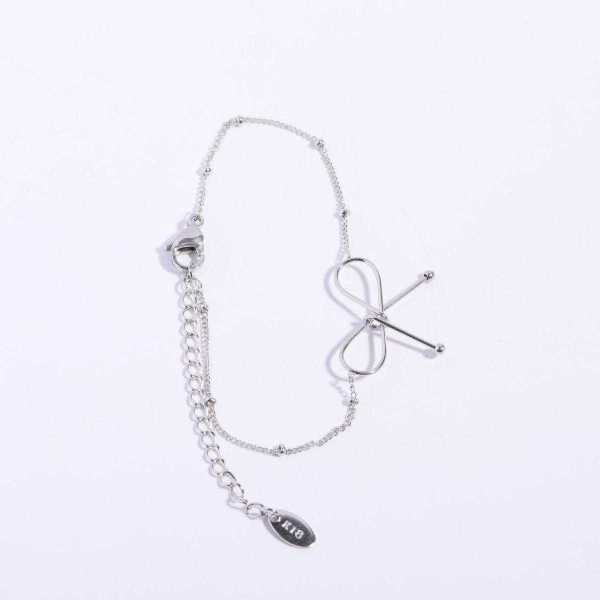 Bowknot Collarbone Necklace and Bracelet Set for Women