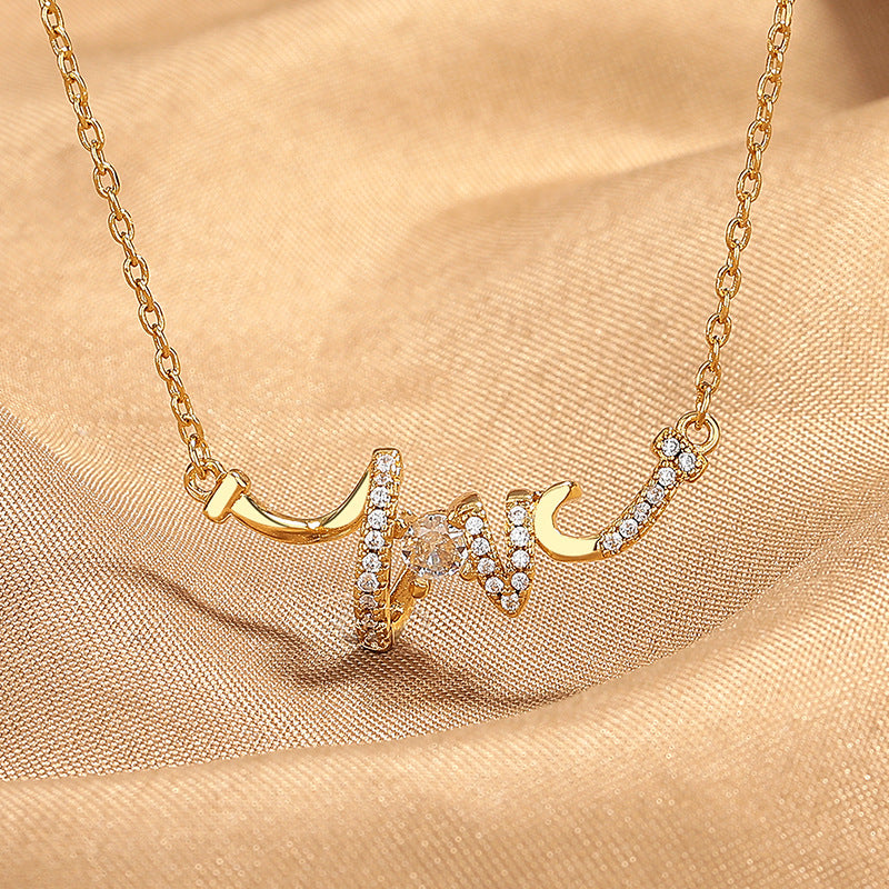 LOVE Letter Pendant Necklace for Women | Gold and Silver