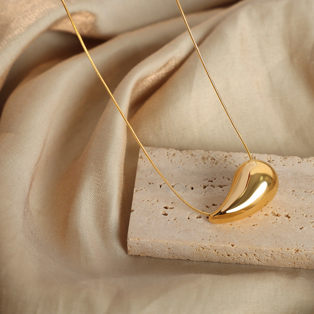 Geometric Droplet Pendant Necklace for Women