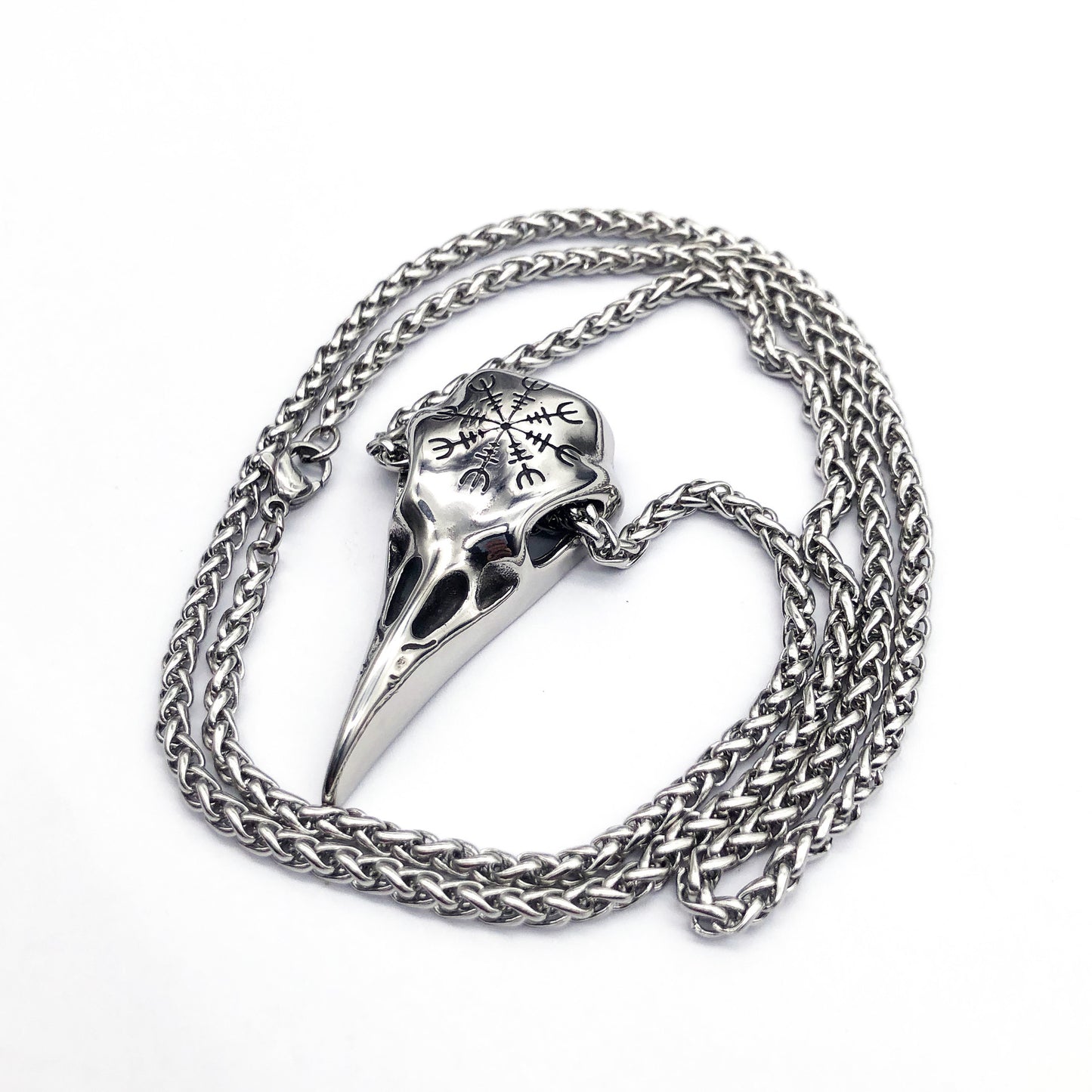 Viking Skull Eagle Pendant Necklace | Titanium Steel Gold Silver