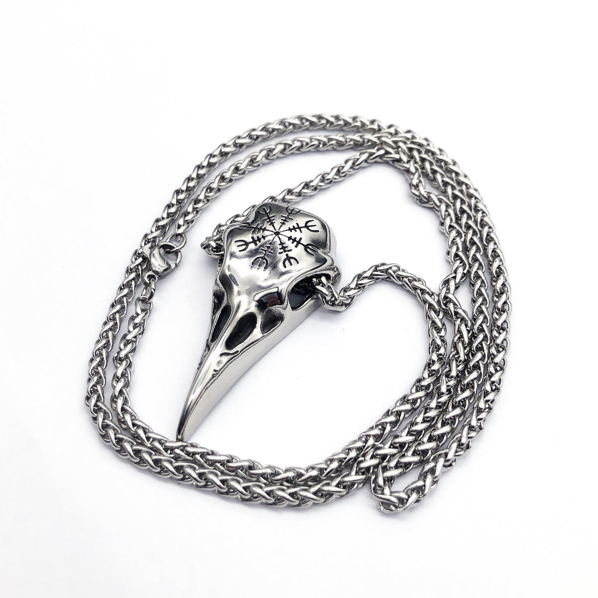 Viking Skull Eagle Pendant Necklace | Titanium Steel Gold Silver
