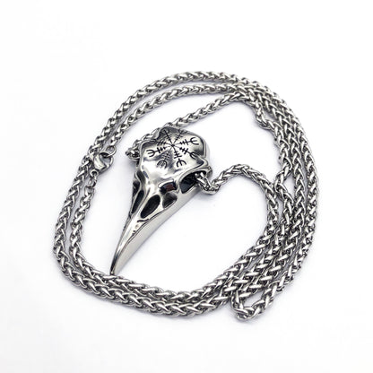 Viking Skull Eagle Pendant Necklace | Titanium Steel Gold Silver