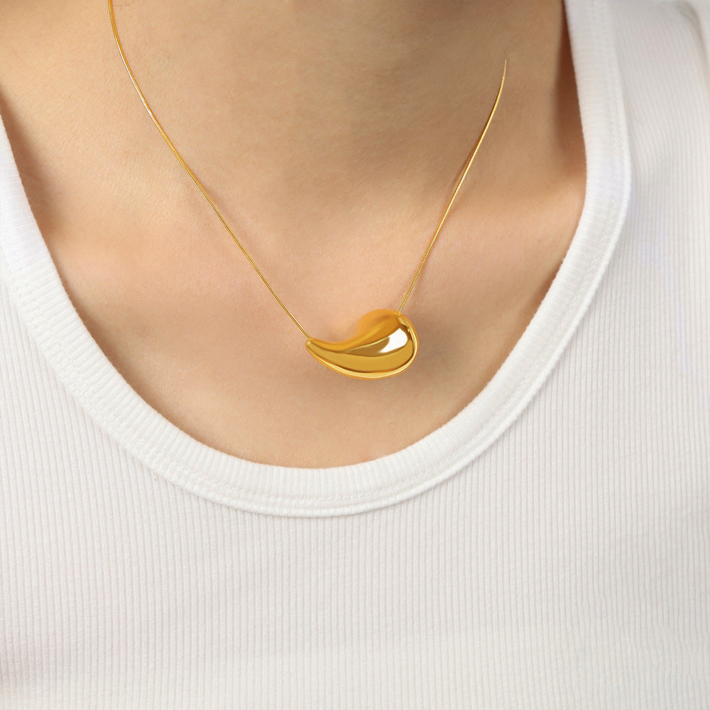 Geometric Droplet Pendant Necklace for Women