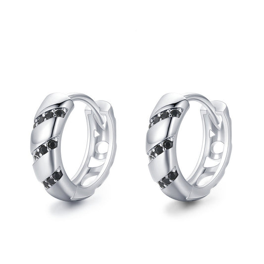Retro Round Copper Earrings | European Natural Style Black