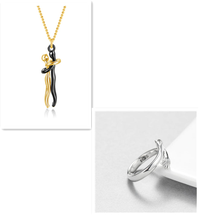 Love Hug Pendant Necklace | Unisex Collarbone Chain