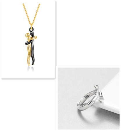Love Hug Pendant Necklace | Unisex Collarbone Chain