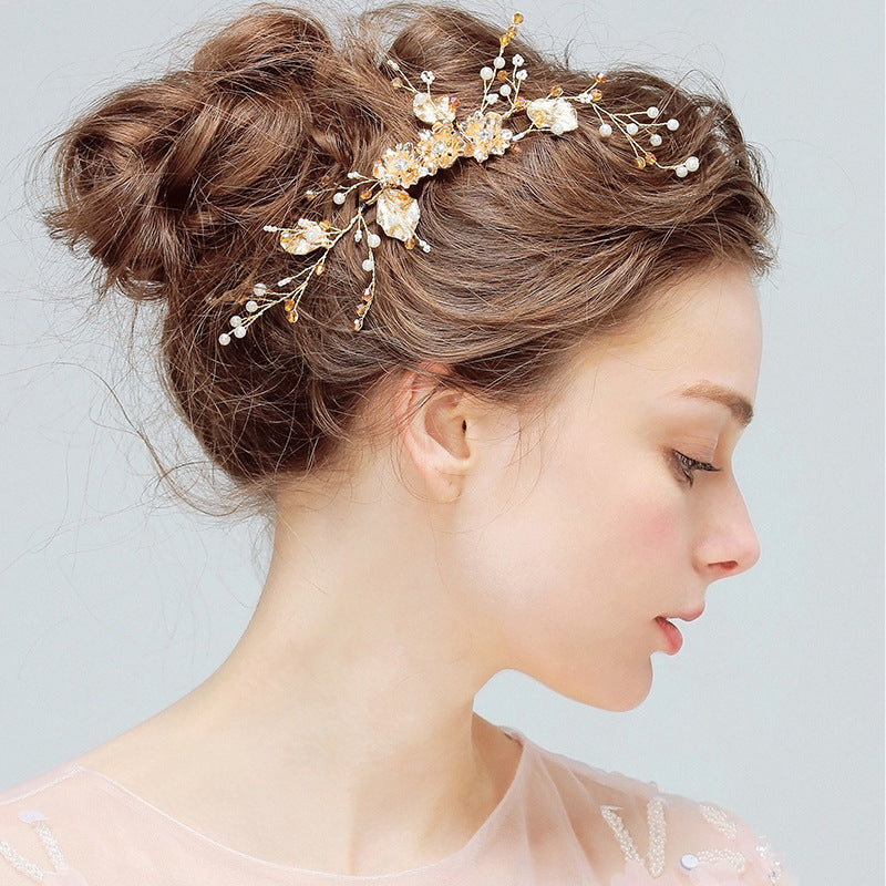 Crystal Diamond Bridal Hair Comb | Handmade Wedding Disc Insert