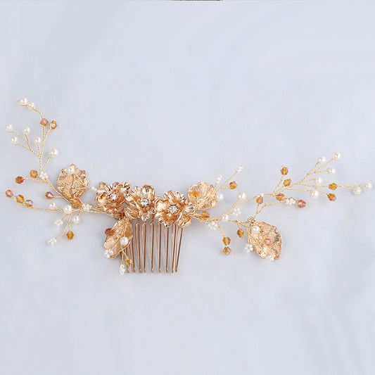 Crystal Diamond Bridal Hair Comb | Handmade Wedding Disc Insert