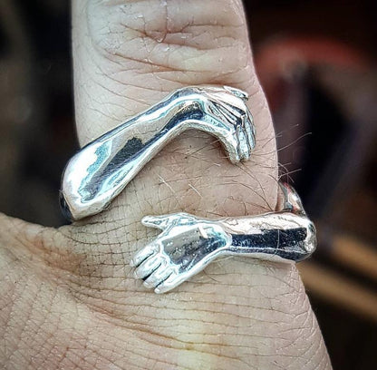 Love Hands Embracing Ring for Women | Romantic Design