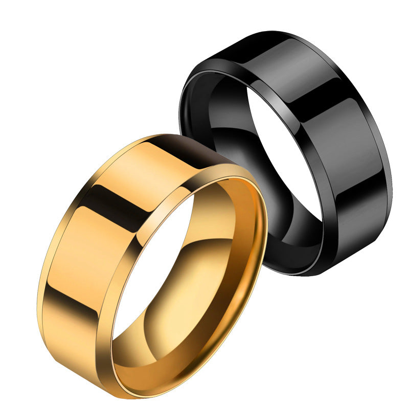 Niche Stainless Steel Couple Ring | Geometric Unisex Multi-Colour