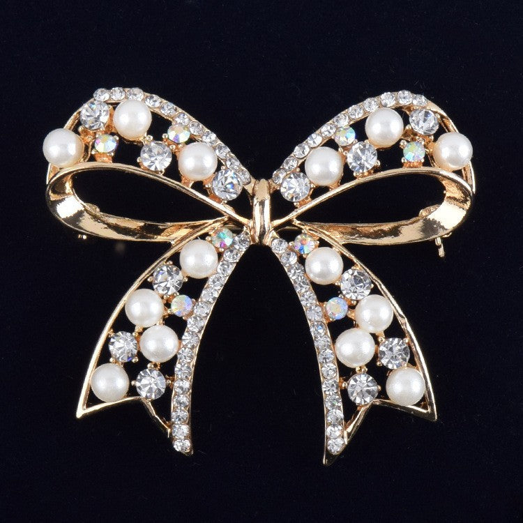 Bow Pearl Brooch | Alloy Graceful All-Match Fashion