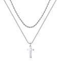 Cross Pendant Necklace in Titanium Steel