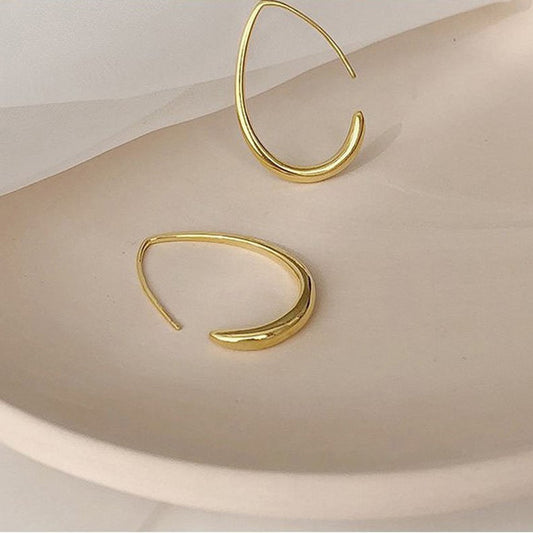 Crescent Drop Earrings | Copper Electroplated Unisex Water Drop