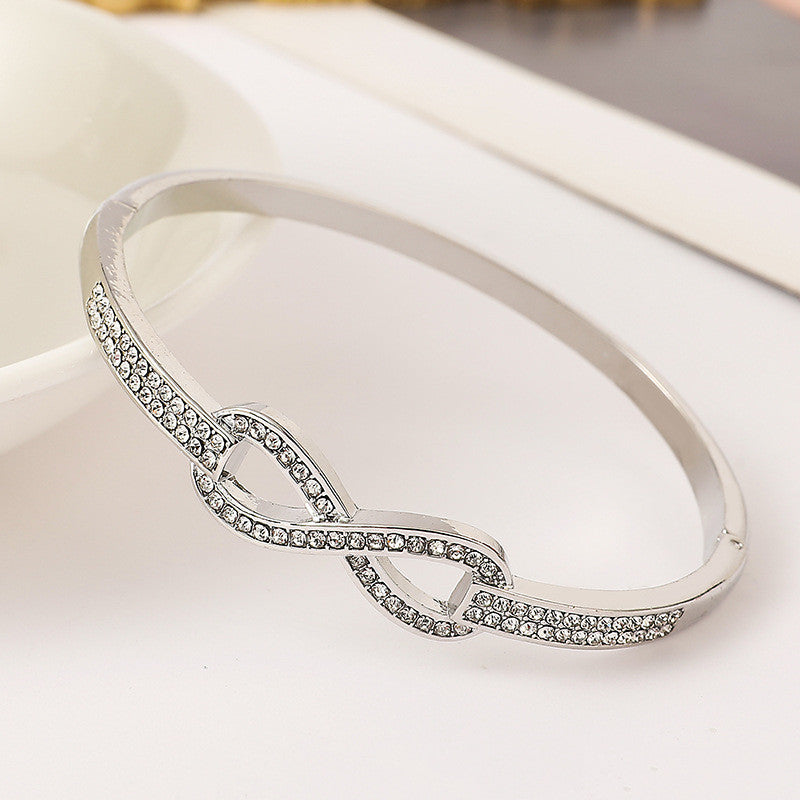 Gang Drill Diamond Bracelet in Zinc Alloy | Gold and Silver