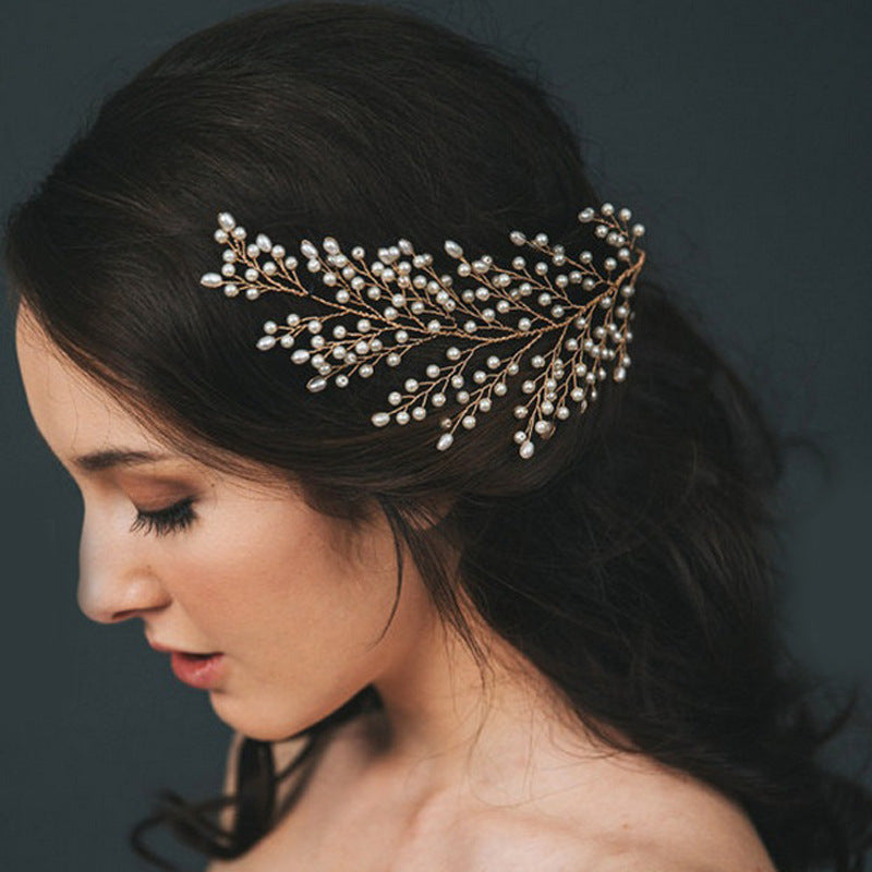 Pearl Leaf Bridal Hair Comb | Handmade Wedding Photography