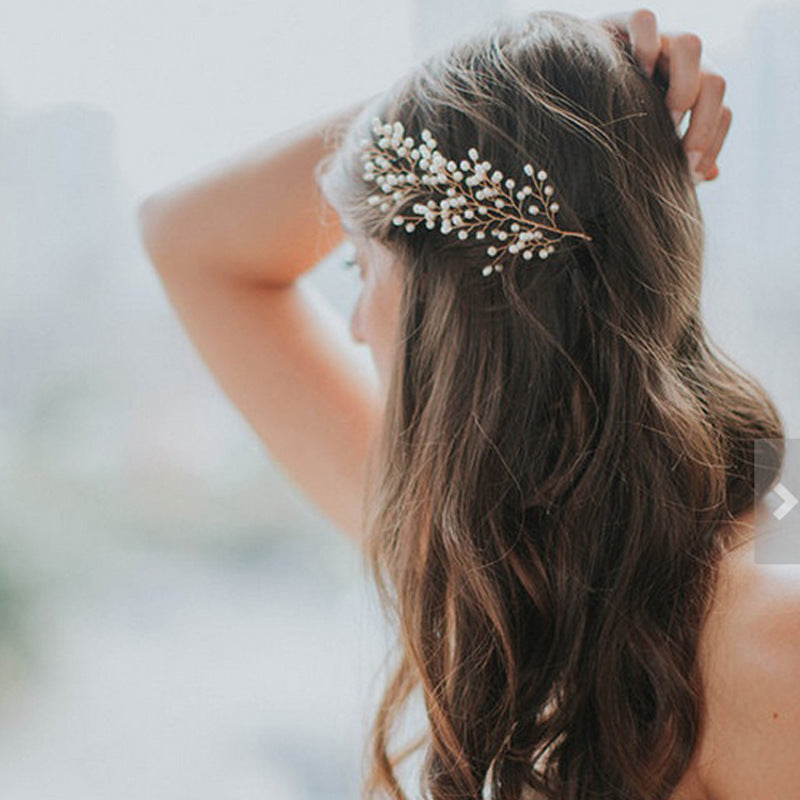Pearl Leaf Bridal Hair Comb | Handmade Wedding Photography