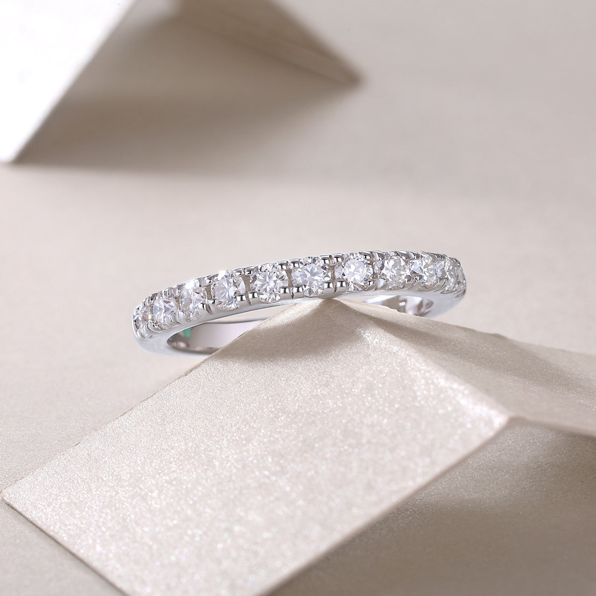 Parallel World Moissanite Ring Set | S925 Silver Gold Rose Gold