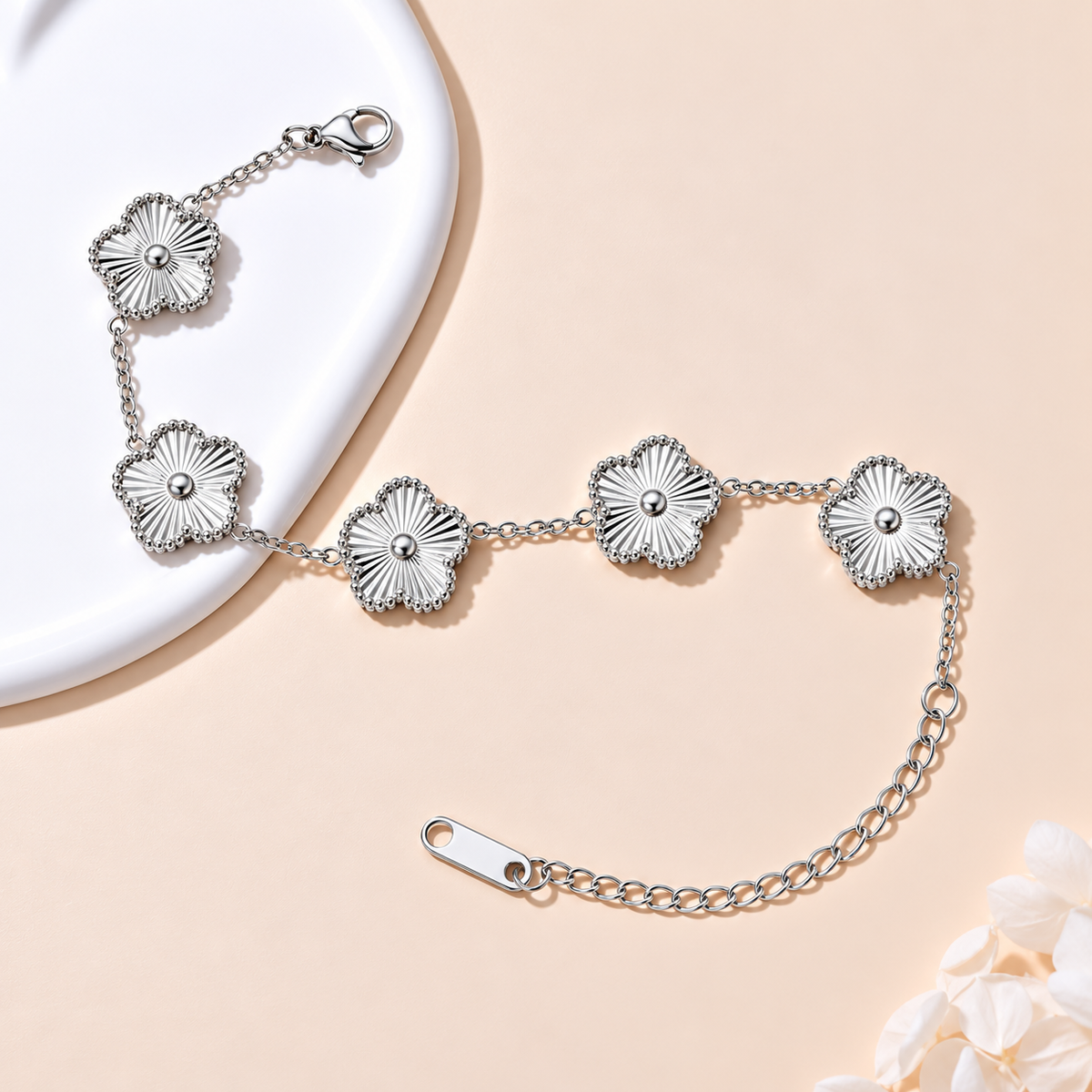 Men's Flower Chain Bracelet