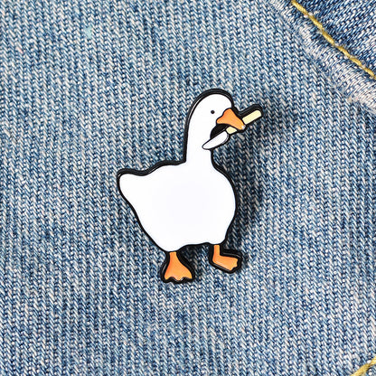 Big Goose Brooch | Alloy Electroplated Geometric Game-Inspired