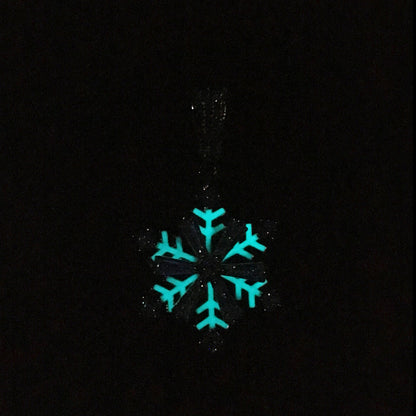 Spinning Snowflake Luminous Pendant Necklace