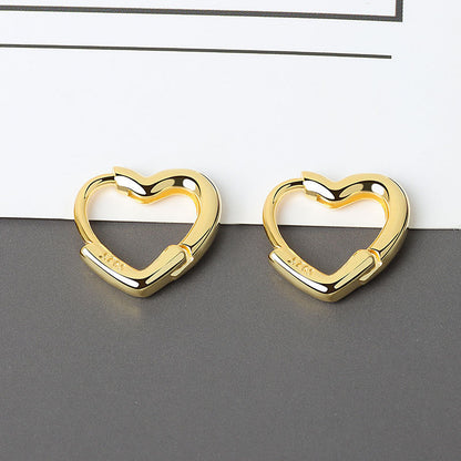 Korean Diamond Embedded Earrings | Copper Gold Silver Versatile