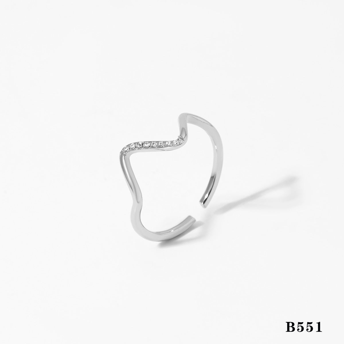 Stainless Steel Wave Ring for Women | Gold and Silver