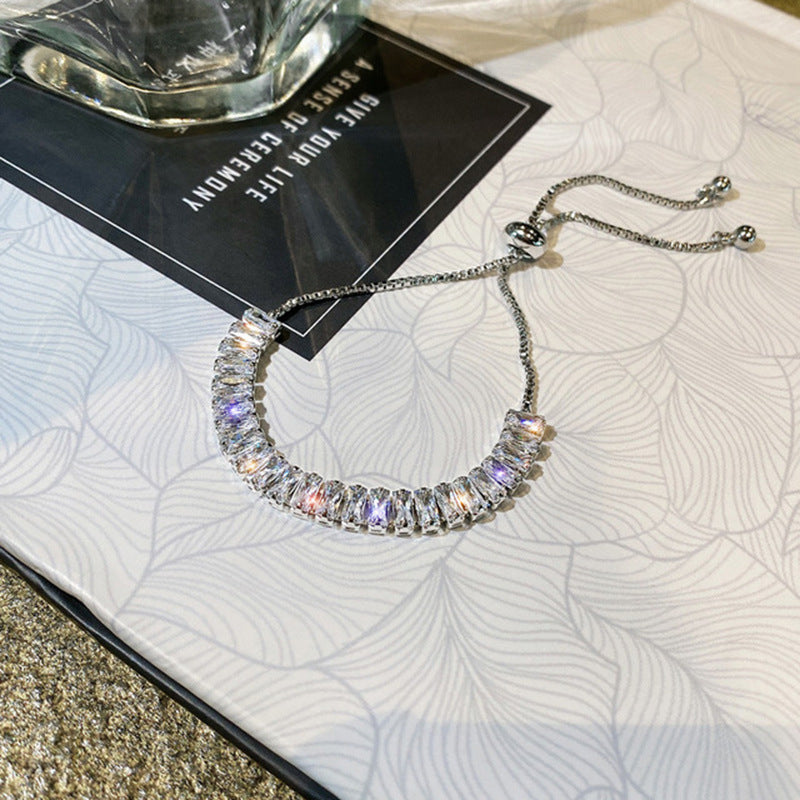 Adjustable Rhinestone Bracelet for Women | Shiny Fashion Design