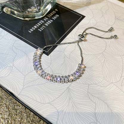 Adjustable Rhinestone Bracelet for Women | Shiny Fashion Design