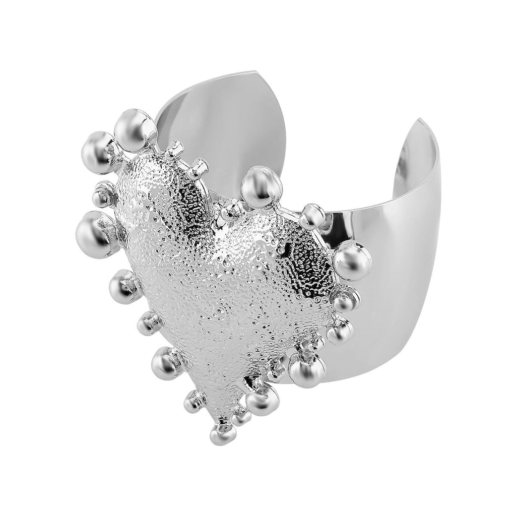 Retro Big Love Glossy Bracelet in Gold and White Gold