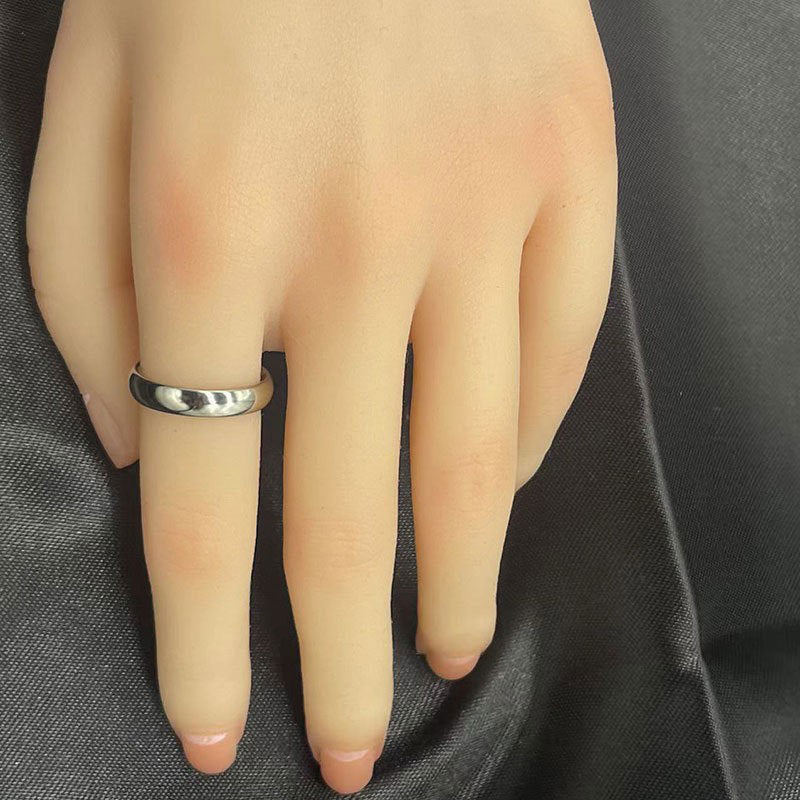 Titanium Steel Simple Ring | Unisex Silver Band