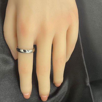 Titanium Steel Simple Ring | Unisex Silver Band