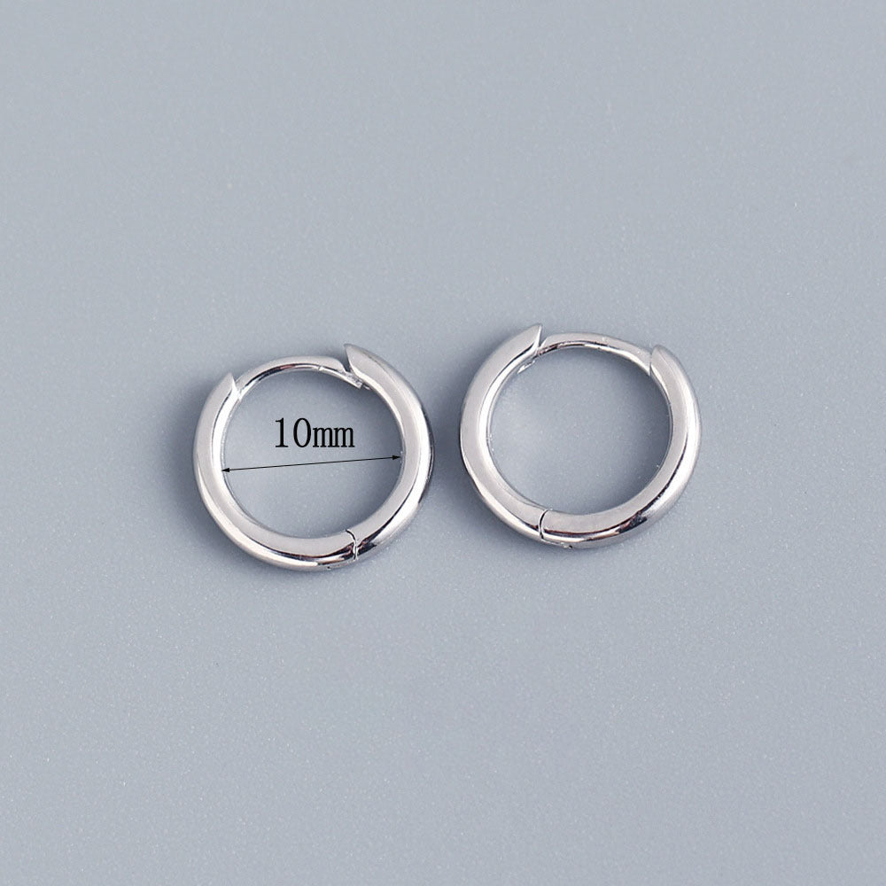 Korean Diamond Embedded Earrings | Copper Gold Silver Versatile