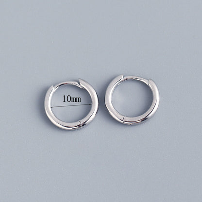 Korean Diamond Embedded Earrings | Copper Gold Silver Versatile