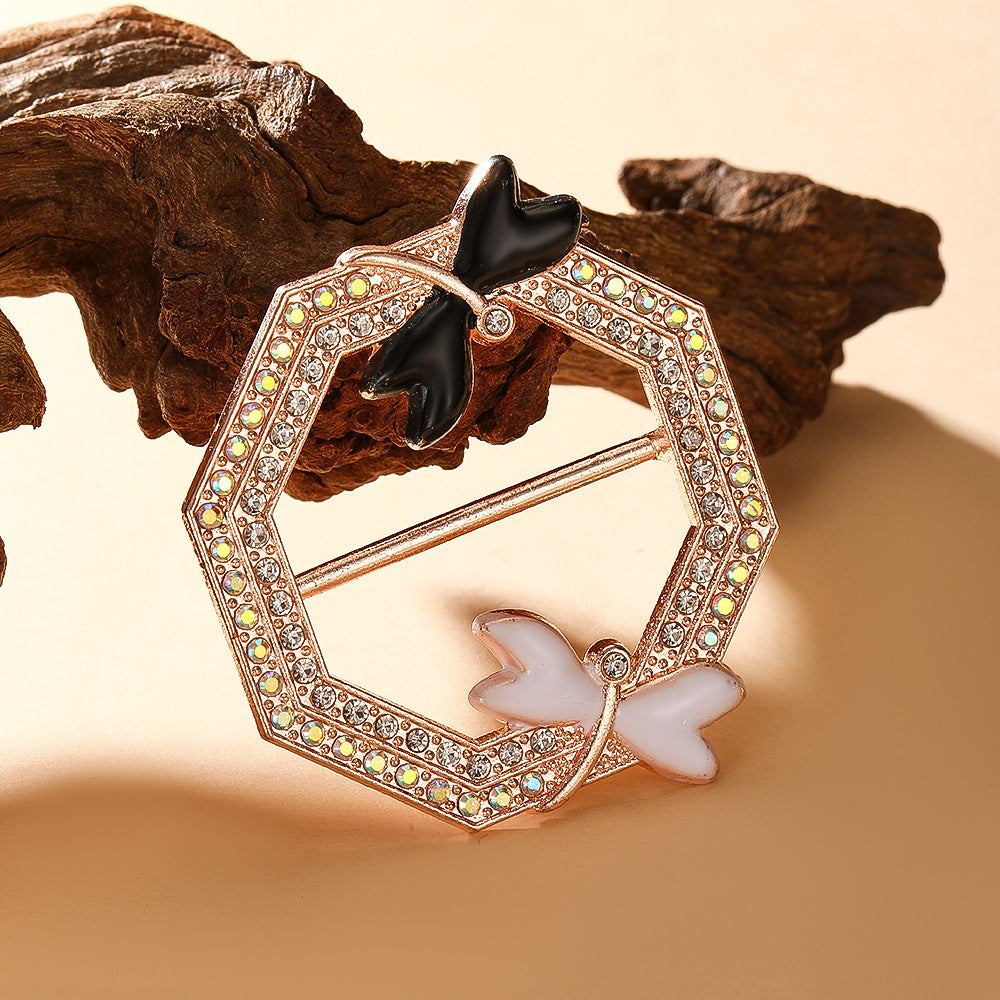 Butterfly Waist Clip Brooch | Alloy Diamond Korean Unisex
